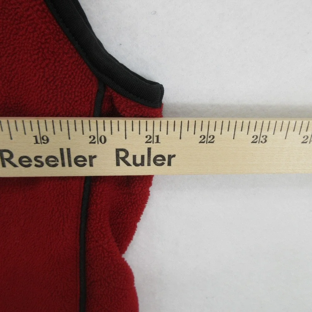 IZOD PerformX Men's Fleece Full Zip Vest Size M Red Performance PFX Stand Collar